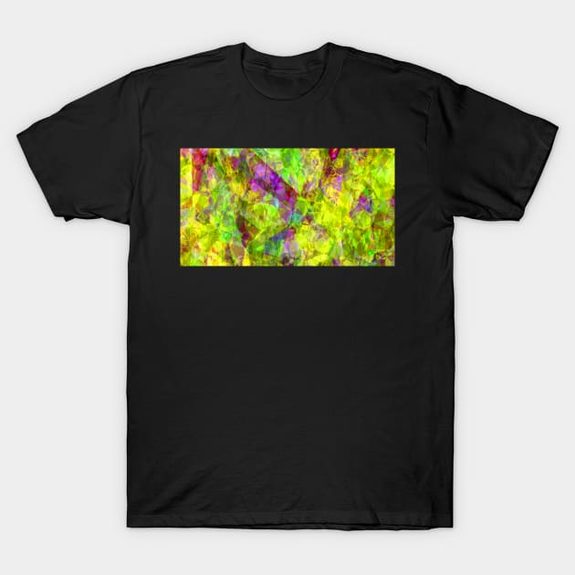 Yellow Shade Multi Coloured Abstract T-Shirt by longford